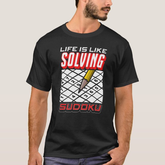 Camiseta Amar Sudoku La Vida Es Como Resolver Sudoku (Anverso)