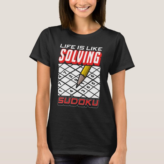 Camiseta Amar Sudoku La Vida Es Como Resolver Sudoku 1 (Anverso)