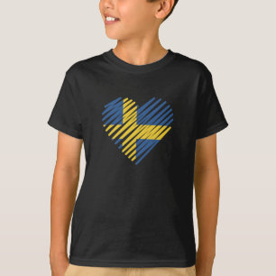 Camiseta Amar Suecia Corazón Sverige Raíces Suecas