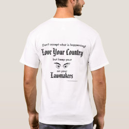 Camiseta Amar tu país - mirar a los legisladores