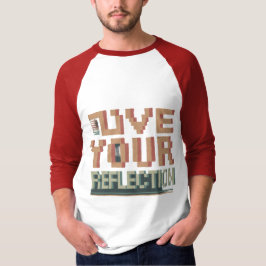 Camiseta Amar tu reflexión Raglan básico de manga 3/4 mascu