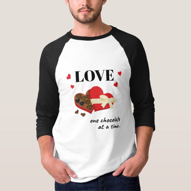 Camiseta Amar un chocolate en una divertida cita (Anverso)