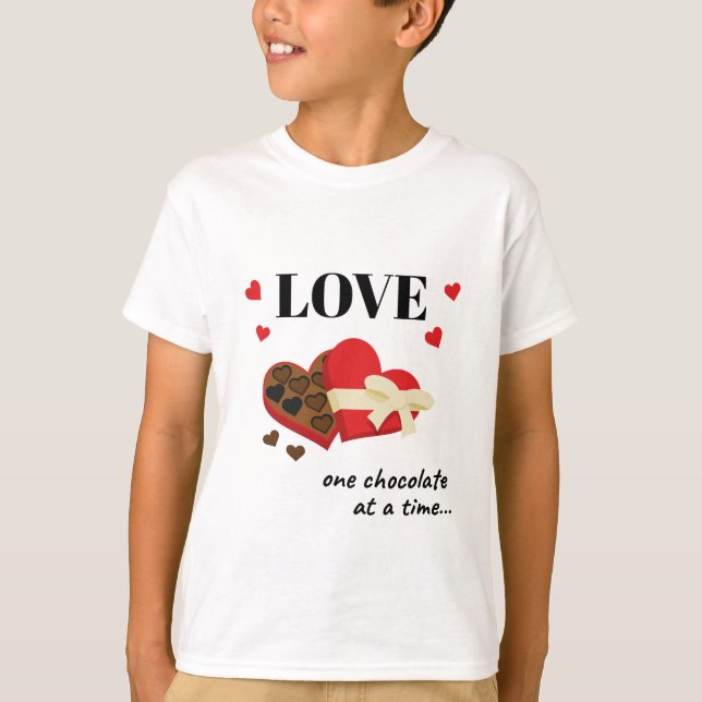 Camiseta Amar un chocolate en una divertida cita (Anverso)