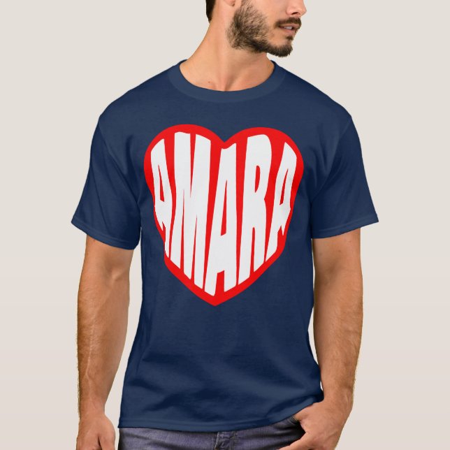 Camiseta Amara en mi corazón regalo (Anverso)
