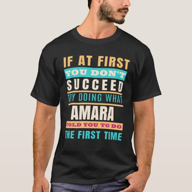 Camiseta AMARA Nombre personalizado AMARA Nombre (Anverso)