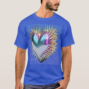 Camiseta Amargura Spikey 3D Corazón oscuro Y2K