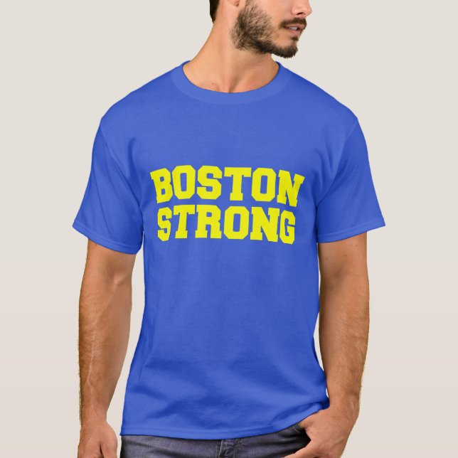 camiseta amarilla azul fuerte de Boston (Anverso)