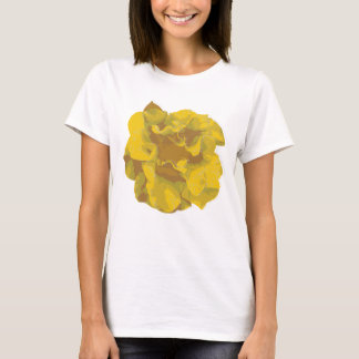 Camiseta Amarilla de Flor de Camelia Moderna