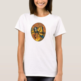 Camiseta amarilla de la hada de la flor