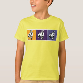 Camiseta amarilla de los niños de la vespa