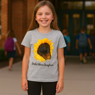 Camiseta Amarilla de Niña con Girasoles