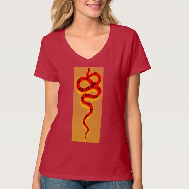 camiseta amarilla de serpiente de coral (Anverso)