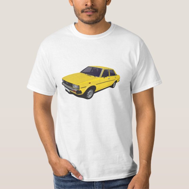 Camiseta amarilla de Toyota Corolla DX E70 (Anverso)