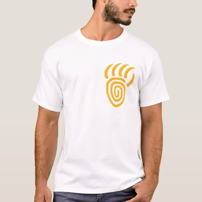 Camiseta amarilla del pecho de la pata de oso de (Anverso)