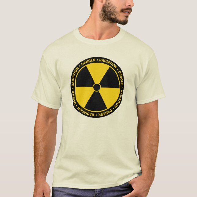 Camiseta amarilla del símbolo de la radiación (Anverso)