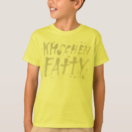 Camiseta amarilla para niños con logotipo grasoso 