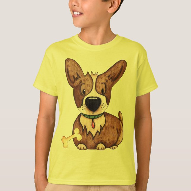 Camiseta amarilla para perros (Anverso)