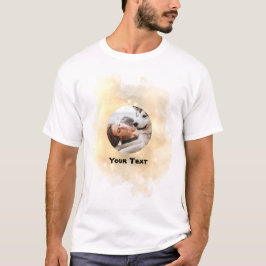 Camiseta amarilla personalizada con foto y texto