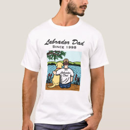 Camiseta amarilla personalizada de Labrador y del