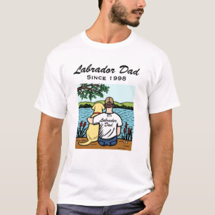 Camiseta amarilla personalizada de Labrador y del