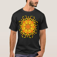 Amarillo azteca de la mandala del estilo de la
