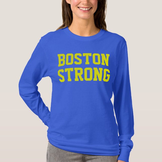 Camiseta Amarillo azul fuerte de Boston (Anverso)