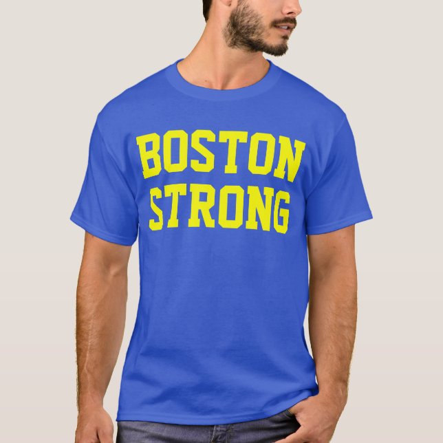 Camiseta Amarillo azul fuerte de Boston (Anverso)