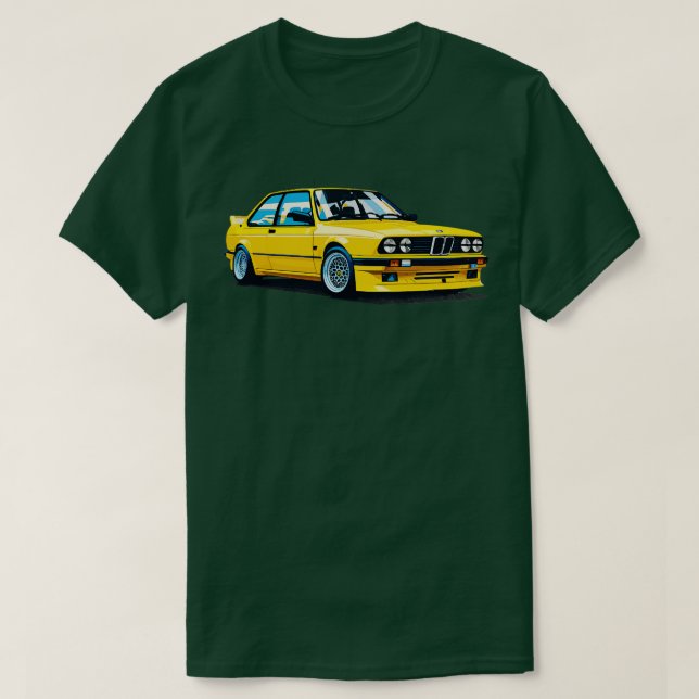 Camiseta Amarillo bmw 1 (Diseño del anverso)