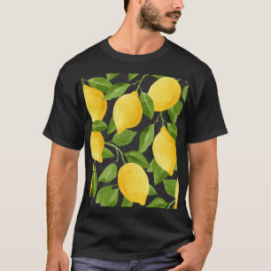 Camiseta Amarillo brillante Lemones color de agua sin foco