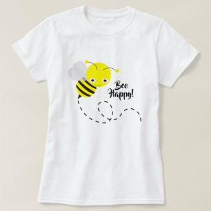 Camiseta Amarillo Bumble Bee, sé feliz diciendo