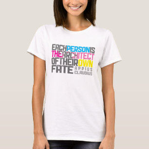 Camiseta Amarillo ciánico magenta de la cita tipográfica