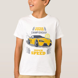 Camiseta Amarillo de coche de carreras