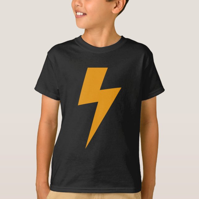 Camiseta Amarillo de Energía de Trueno Impreso (Anverso)