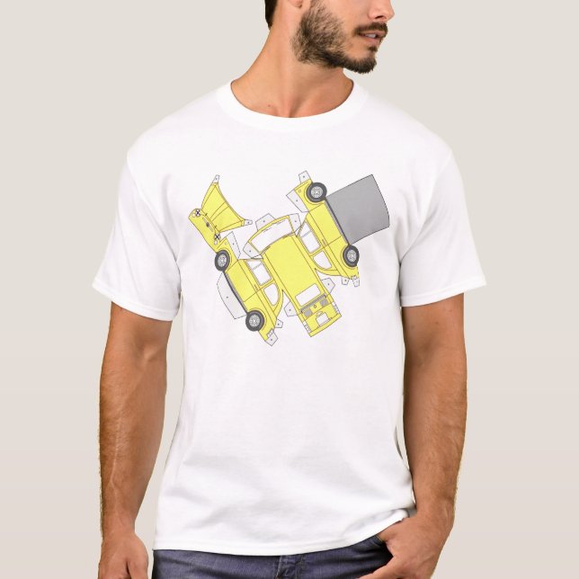 Camiseta Amarillo de Fiat 500 (Anverso)