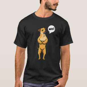 Camiseta Amarillo de grosera negra obstinado sin perro