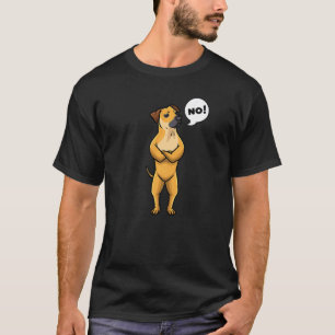 Camiseta Amarillo de grosera negra obstinado sin perro