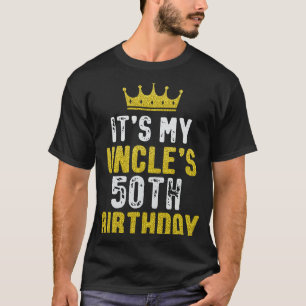 Camiseta Amarillo de la Corona 50° cumpleaños para el tío d