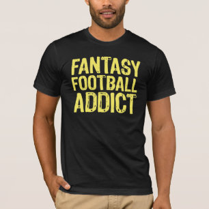 Camiseta Amarillo del adicto al fútbol de la fantasía