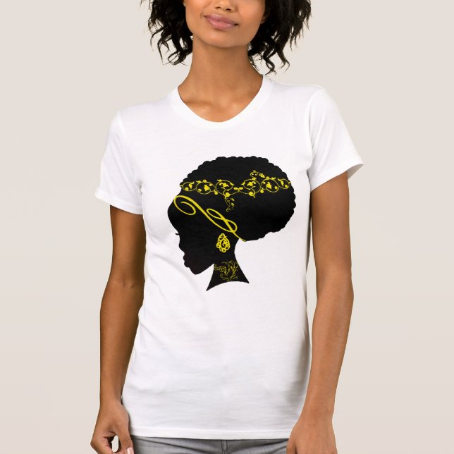 CAMISETA AMARILLO DEL AFRO (Anverso)