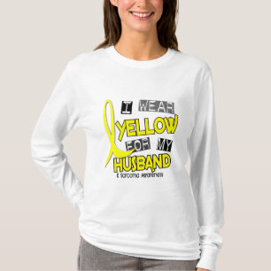 Camiseta AMARILLO del DESGASTE del sarcoma I PARA MI MARIDO