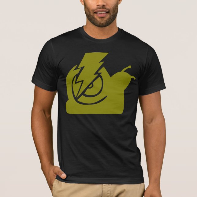 Camiseta Amarillo del logotipo de los caracoles del (Anverso)