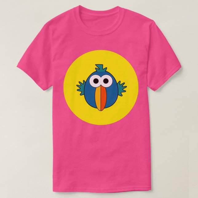 Camiseta Amarillo del loro feliz (Diseño del anverso)