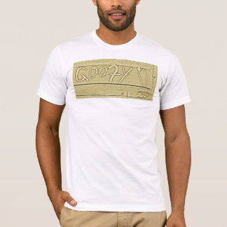 Camiseta Amarillo del oro del pie torpe de la tabla