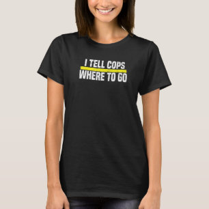 Camiseta Amarillo delgado de la línea de oro de la policía