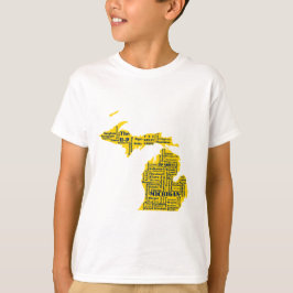 Camiseta Amarillo divertido y azul marino de las ciudades d
