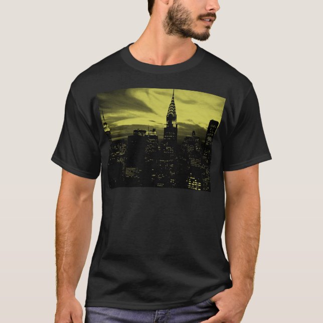Camiseta Amarillo dorado de Nueva York (Anverso)