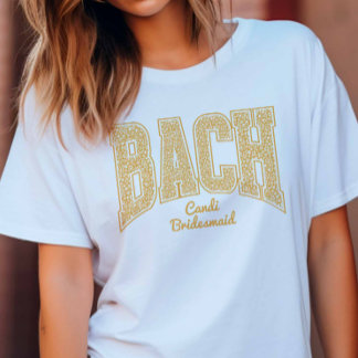 Camiseta Amarillo Dorado Floral BACH Fiesta de Despedida de