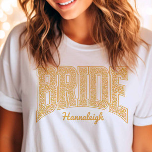 Camiseta Amarillo Dorado Floral NOVIA Despedida de Soltera