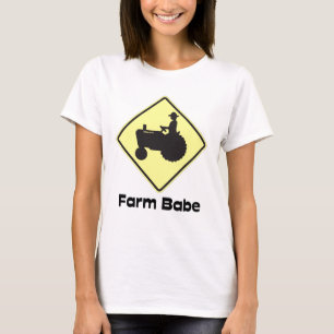 Camiseta Amarillo en colores pastel del bebé de la granja