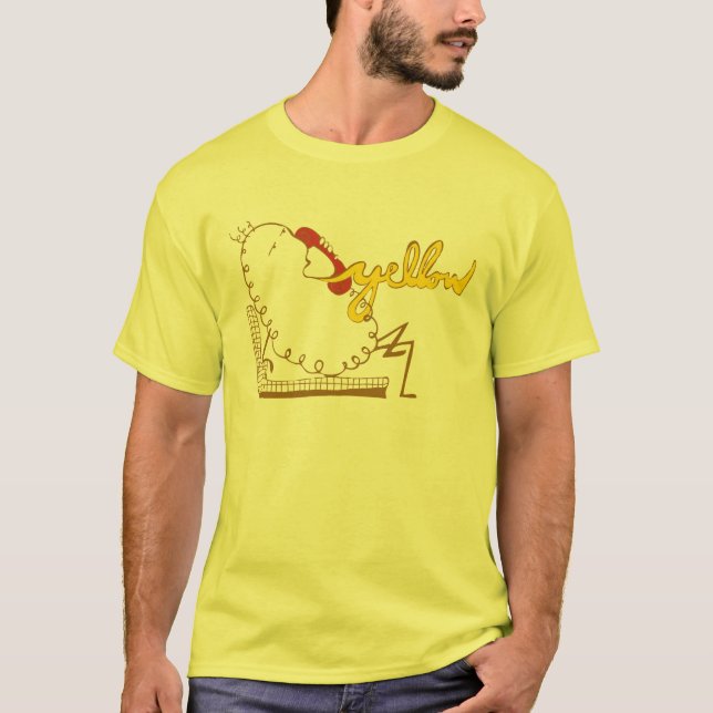 Camiseta Amarillo en vez hola de la contestación del (Anverso)